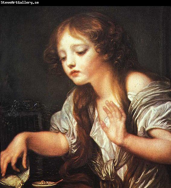 Jean-Baptiste Greuze Young Girl Weeping for her Dead Bird